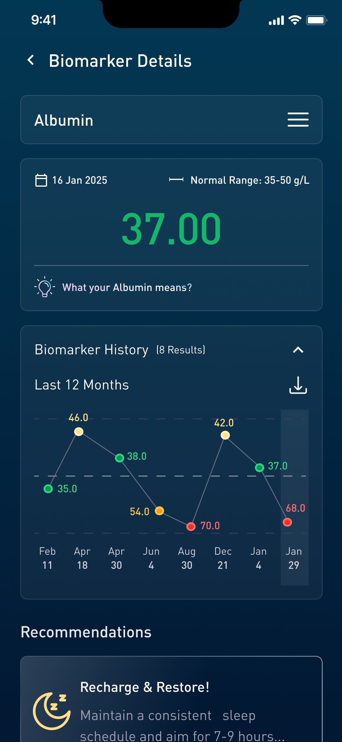 Old Pura Health UI - Screen 3